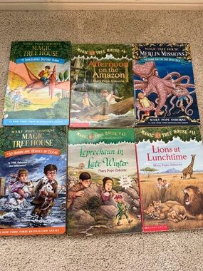 Magic Tree House Book Set - 6 Children’s Adventure Books - Green/Blue Covers